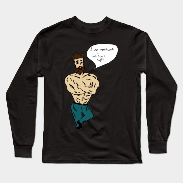 Overly Manly Man- Mouthwash Long Sleeve T-Shirt by ForbiddenFigLeaf